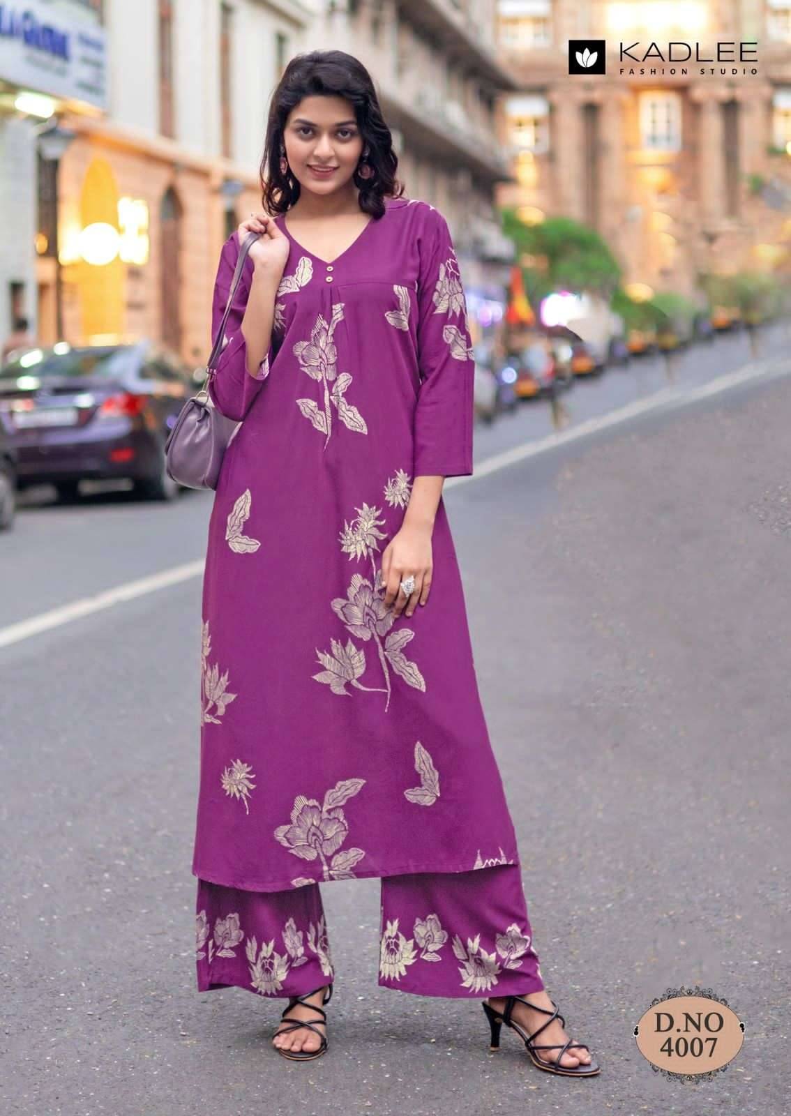 Heer Vol 2 By KADLEE 4007 To 4012 Series Beautiful Festive Suits Colourful Rayon Print Co-ord sets At Wholesale Price